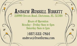 Froot Farms, Andrew Russell Birkett