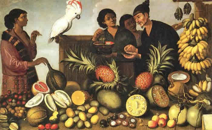 Albert Eckhout (attributed), 'Market Stall in the Indies' (mid 17th century), Rijksmuseum, Amsterdam