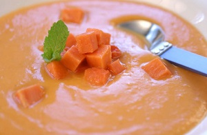 Credit: © Ian Maguire UF/IFAS/TREC Chilled Mamey and Mango Soup