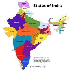 Credit: www.geocurrents.info States of India