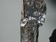 Credit: Julian W. Sauls, Aggie Horticulture®, Texas A&M AgriLife Extension Foil wrapping completed